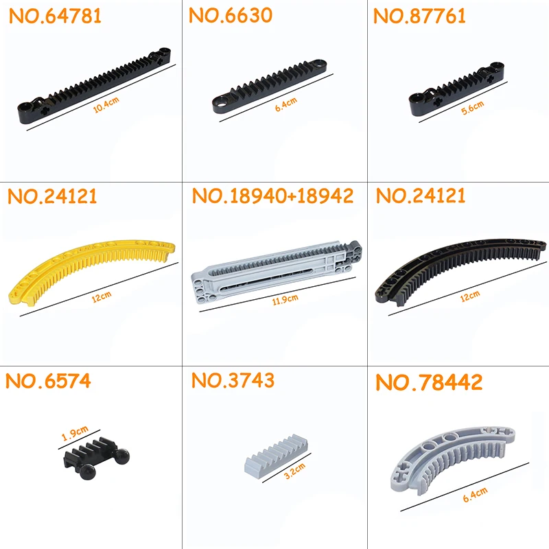 

MOC Parts High-tech Building Blocks 3743 87761 6630 64781 24121 18940 18942 6574 78442 DIY Bricks Technical Gear Rack