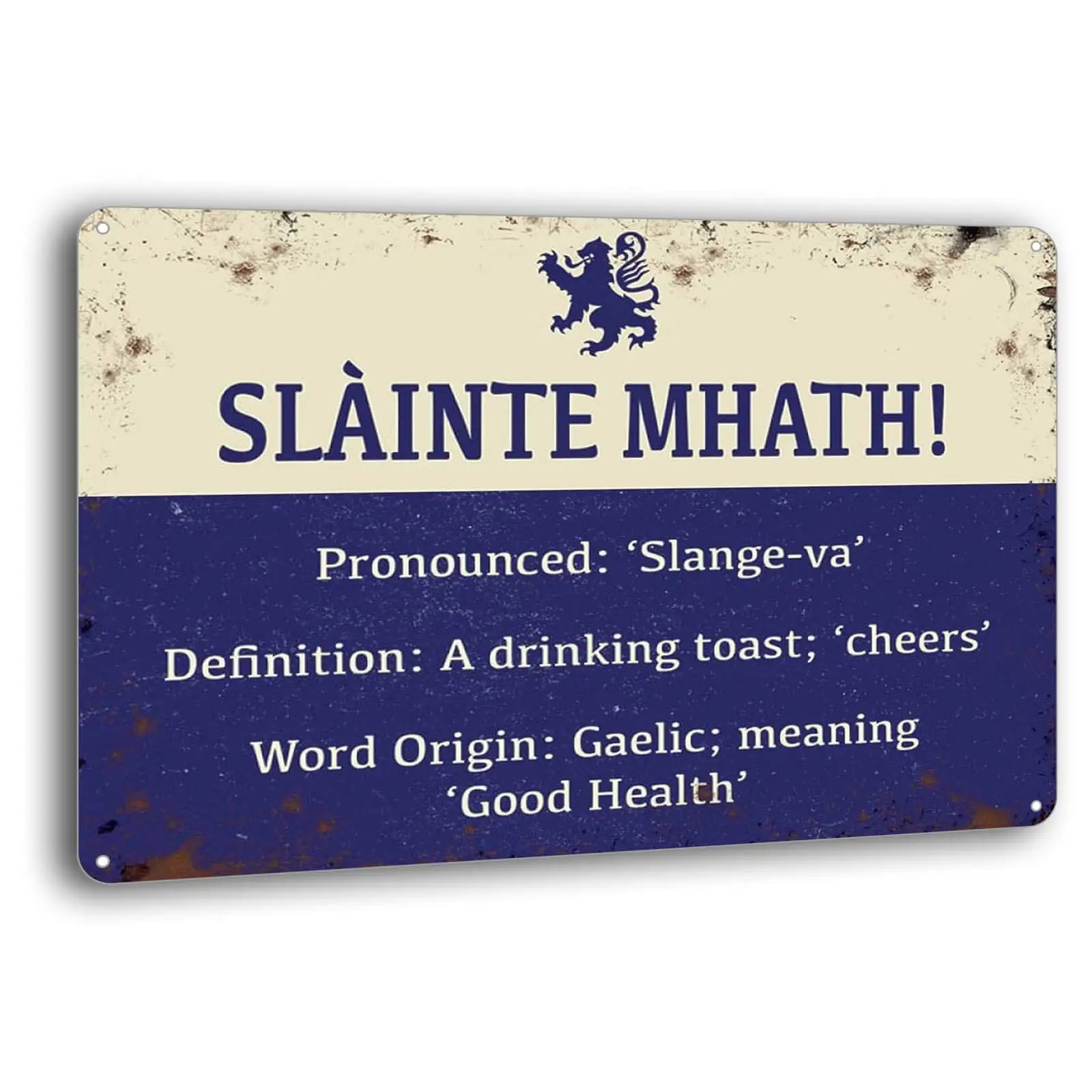 Wand dekoration Schottland Slainte Mhath! Zinn Zeichen Vintage Zeichen Metall Plaketten Poster für Pub Garage Mann Höhle Café 8x12 Zoll