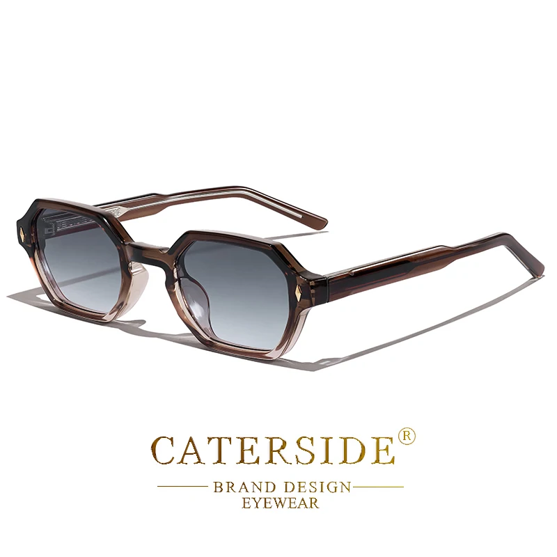 CATERDIDE Punk Polygonale Herren-Sonnenbrille, personalisiertes Design, quadratischer Rahmen, Sonnenbrille für Damen, Partys, Reisen, Urlaub, Brille – Detail 12