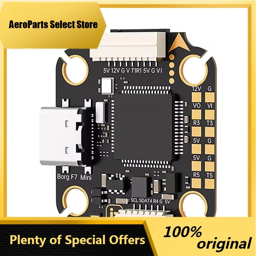 AeroPartsIFlight Borg F7 Mini Flight Controller Stack ICM42688 Flash 32MB With Borg 60 Mini BL32 (32bit ESC) 2-6S Lipo for RC FP