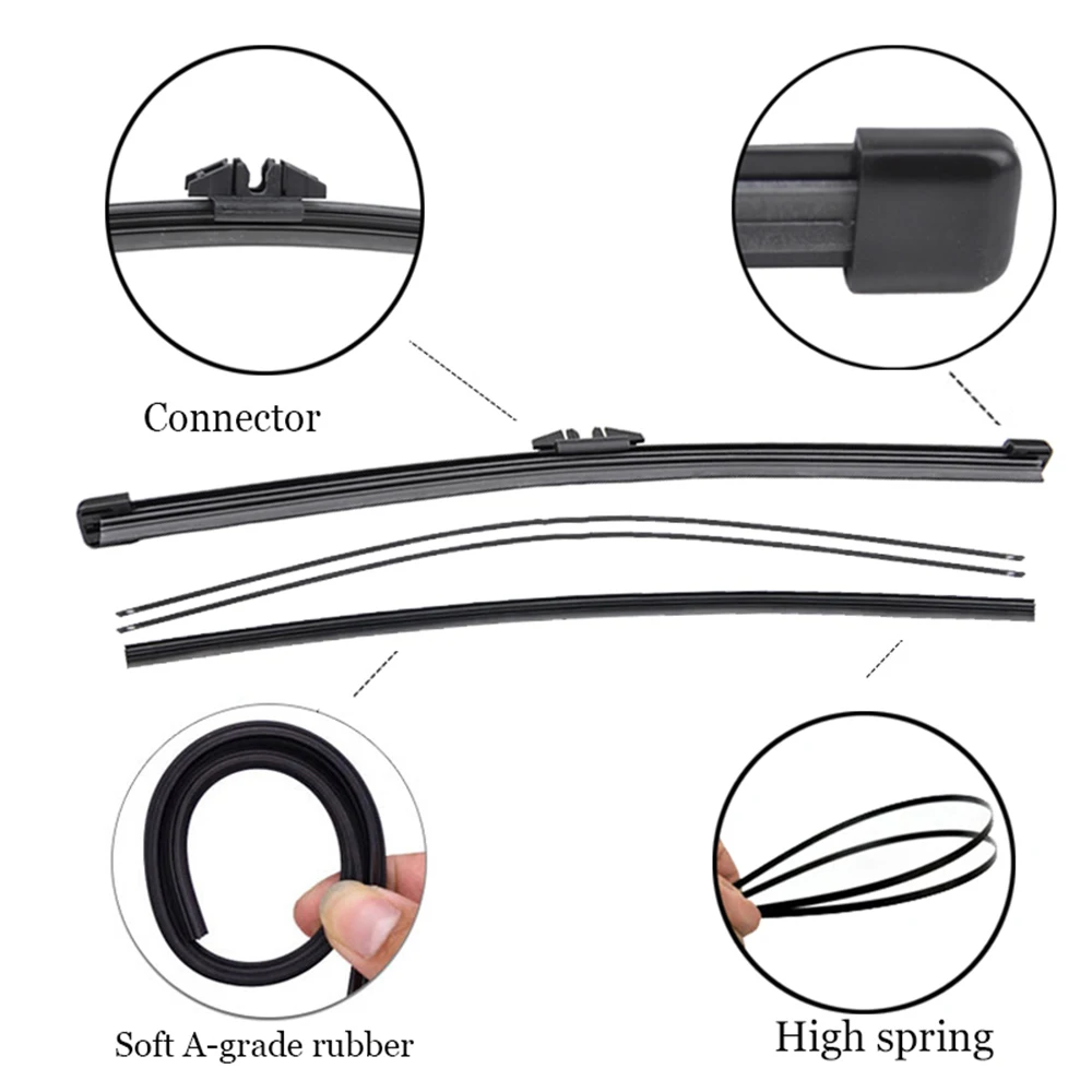 Xukey 3Pcs/set Front Rear Tailgate Windshield Windscreen Wiper Blades Set For BMW 3 Series F31 Touring 2011 - 2019