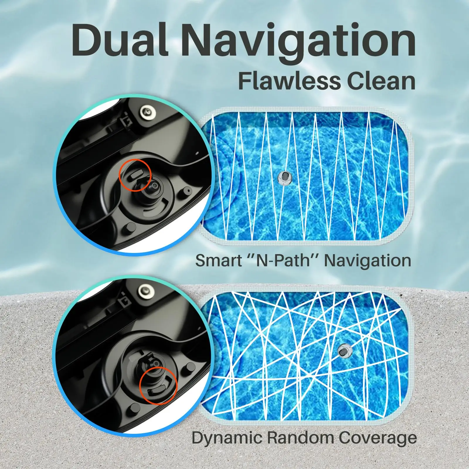 Automatic Pool Cleaning Robot Vacuum Cleaner Blossom PC100 120 min