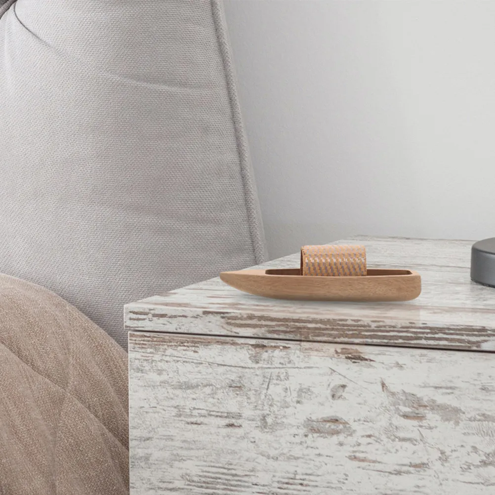 

2Pcs Wooden Canoe Miniature Unfinished Rustic Craft Desktop Boat Ornaments Natural Wood Sailing Decorations Small Boat Decor