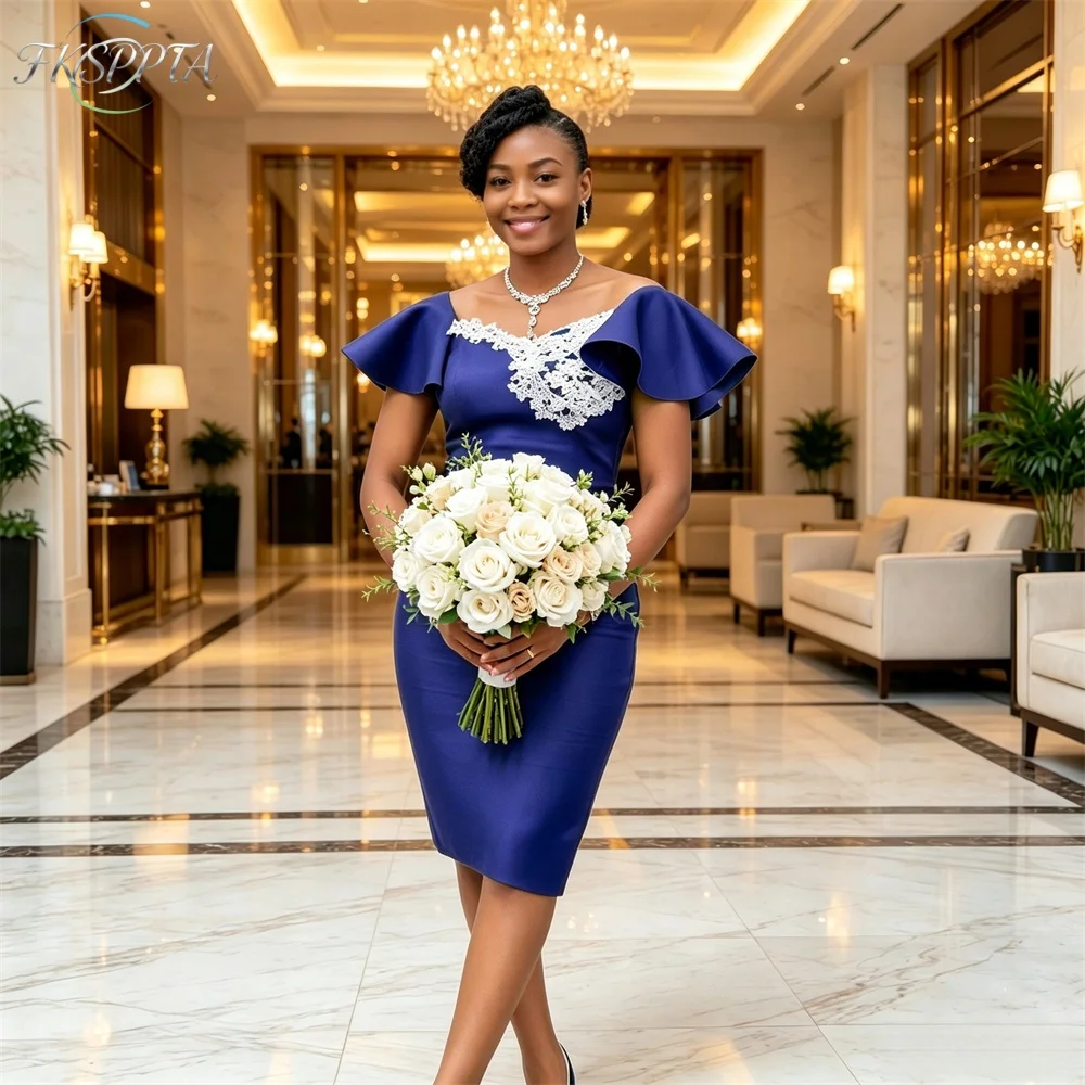 superbes-robes-de-demoiselle-d'honneur-bleu-royal-courtes-longueur-genou-avec-appliques-blanches-en-satin-pour-mariage