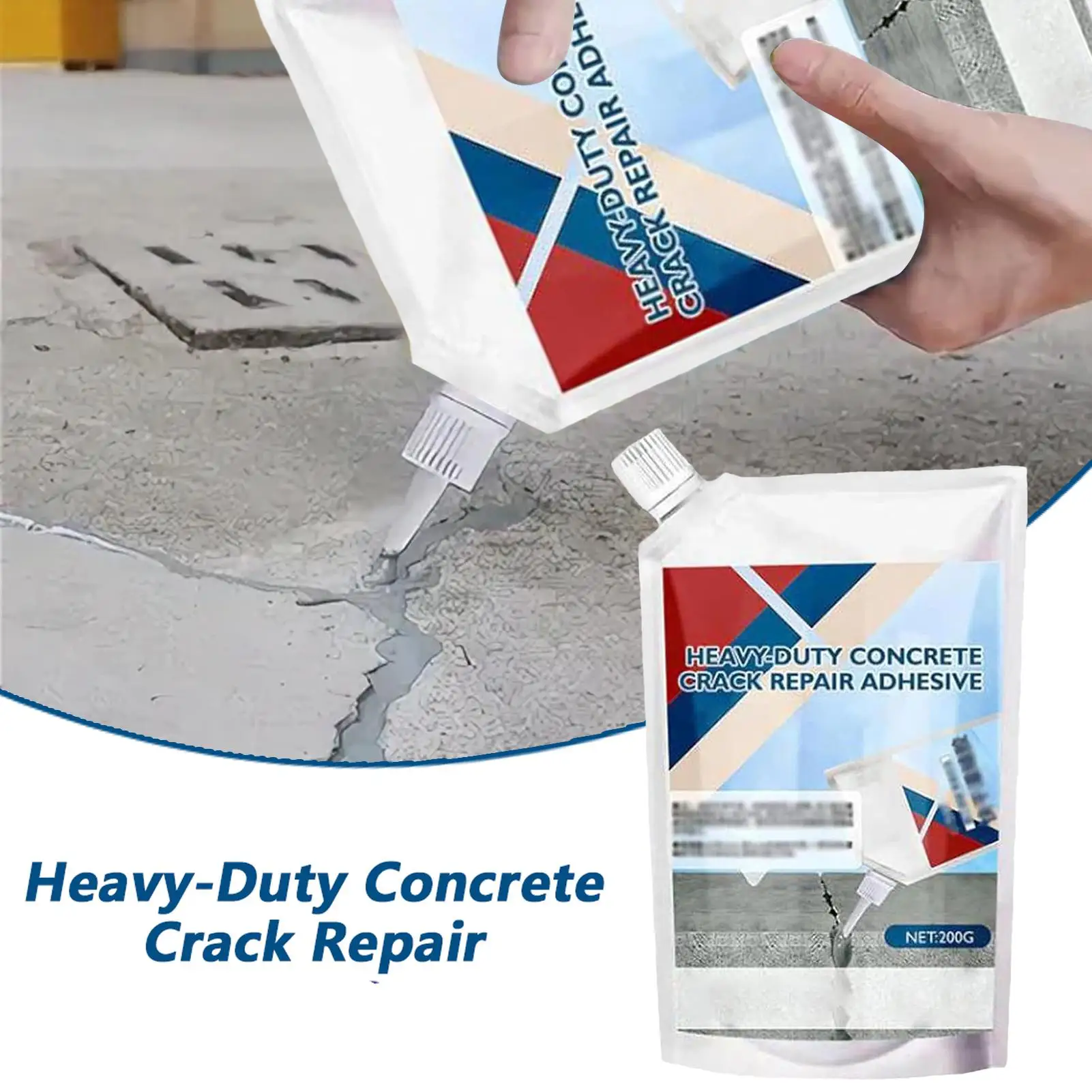 

Crack Filler Concrete Repair Concrete Caulk Glue Crack Filler Quick-Drying Self-Leveling Caulking Glue Heavy Duty Slab Sealant