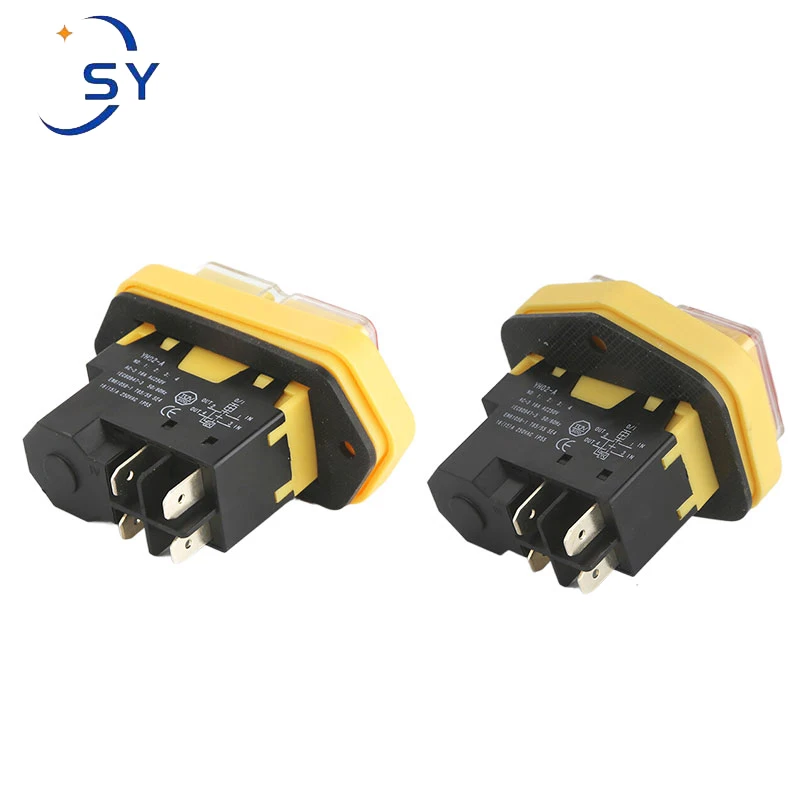 Electromagnetic Switch YH02-A Diamond-Shaped AC220V 16A Electromagnetic Start Button Machine Tool Accessories 4PIN 5PIN