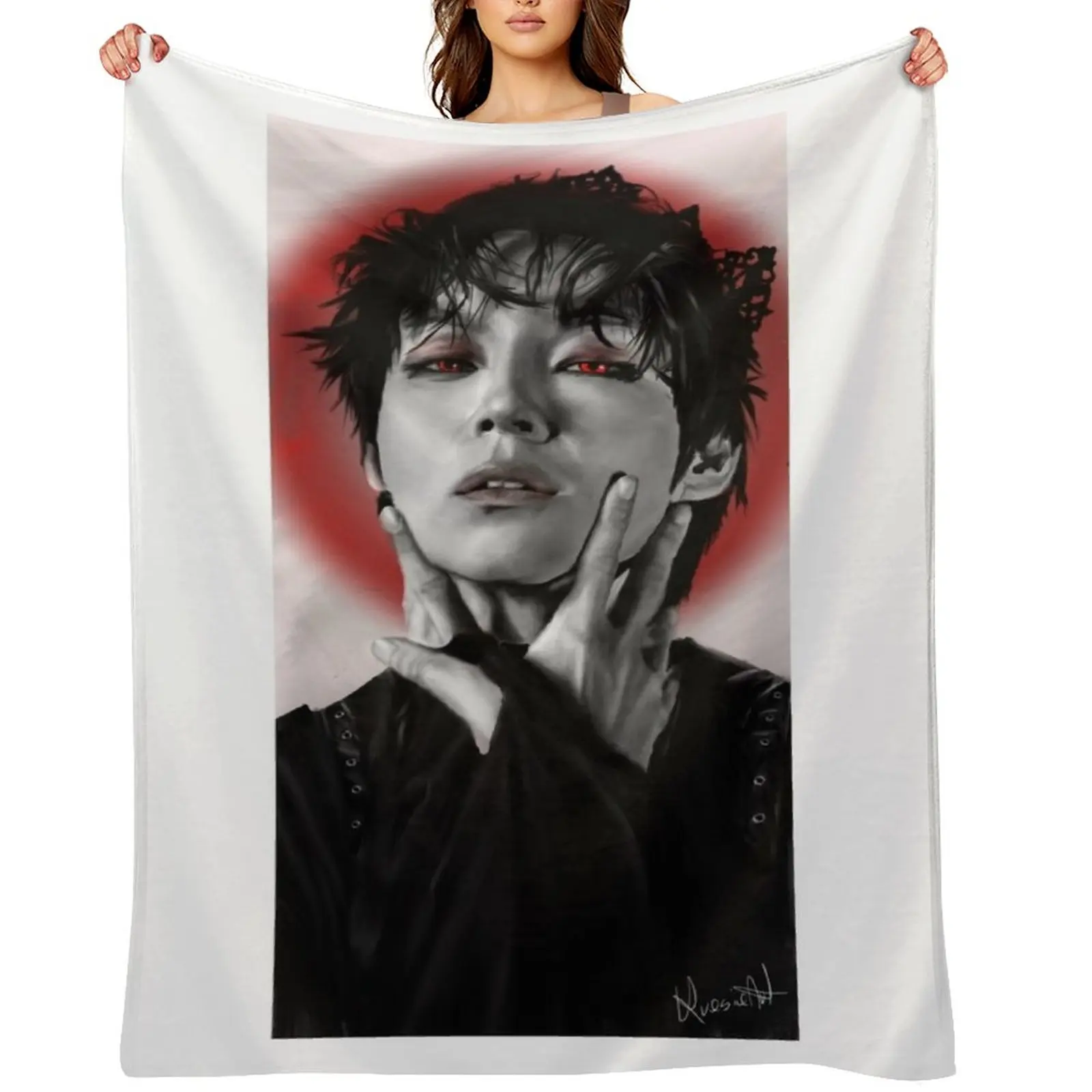 

The rose Kim Woosung Sami fanart kpop Throw Blanket bed plaid sofa bed Hairys Plush Blankets