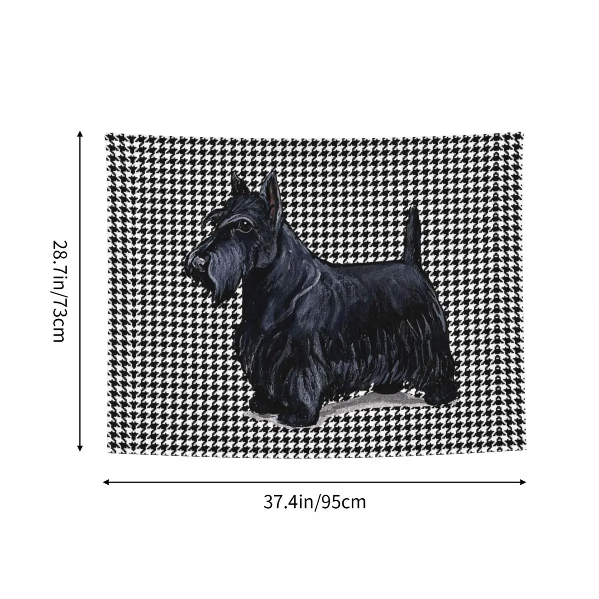 Personalizzato Scottish Terrier pied de poule arazzi per biancheria da letto Pet Scottie Dog Hippie appeso a parete arazzo decorazione della casa