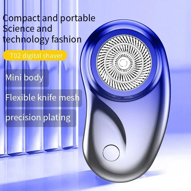 Portable USB Rechargeable Fast Electric Shaver Beard Trimmer Waterproof Washable Smart Power Display for Home Travel