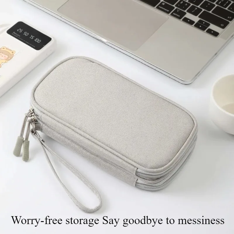 Travel Portable Digital Product Storage Bag, Waterproof Electronic Accessories Organizer, Charger Data Cable USB Storage Pouch