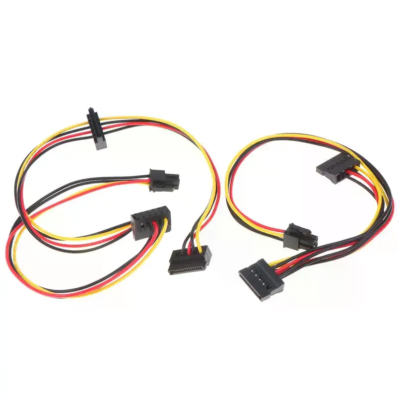 4Pin To 2 Port 3 Port HDD SSD SATA Power Socket Cable Connector For 6000 8000 ATX PSU Mainboard 628568-001