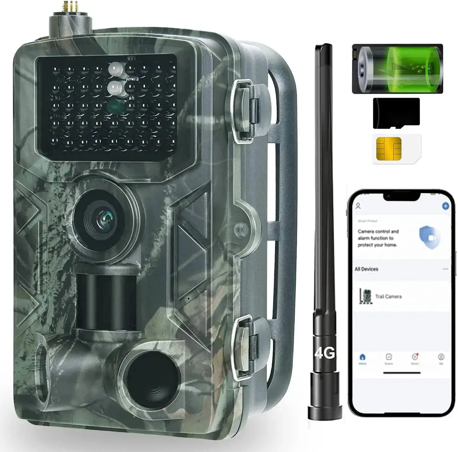 

808 Hunting Camera Hunting Photo Trap 4G Direct Streaming Live Video 4K 30MP IP66 Cloud Server