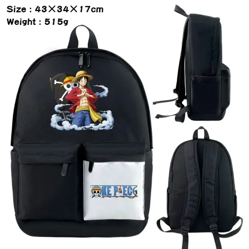 One Piece Peripheral Backpack One Piece Anime School Bag Color Matching Outdoor Travel Bag Computer Bag Satchel