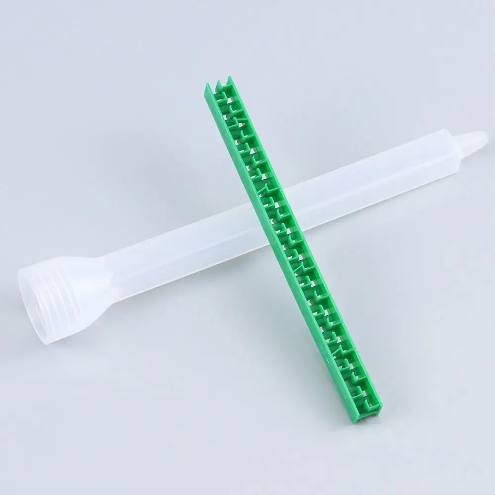 4Pcs Durable Square Adhesive Mixing Tips 2K Adhesive Epoxy Resin Static Mixer Tips Mixer Nozzles for AB Glue Applicator