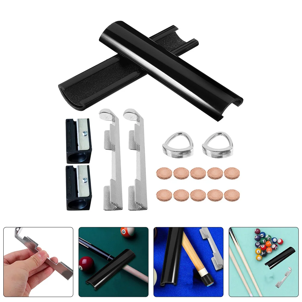 1Set Pool Queue Reparatur Kit Langlebige Metall Kunststoff Werkzeuge Verbessern Leistung Lange Lebensdauer Billard Stick Spitze Reparatur