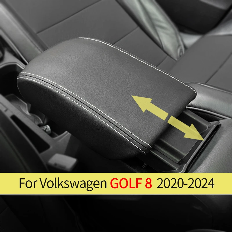 Central control armrest box protective cover Trim Decoration Strip Covers for VW Golf 8 MK8 Accessories 2020 2021 2022 2023 2024