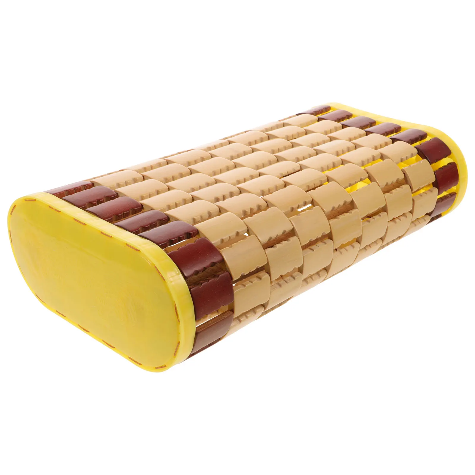 

1pcs Bamboo Pillow Hollow Woven Design Lumbar Neck Support Orthopedic Cooling Breathable Bed Pillow For Elderly Cervical Pain