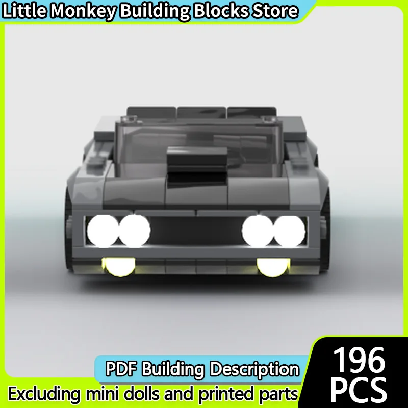 

Модель скоростного гоночного автомобиля MOC, строительные кирпичи Challenger R/T 383, модульная технология, детские праздничные подарки, сборка игрушек, костюм