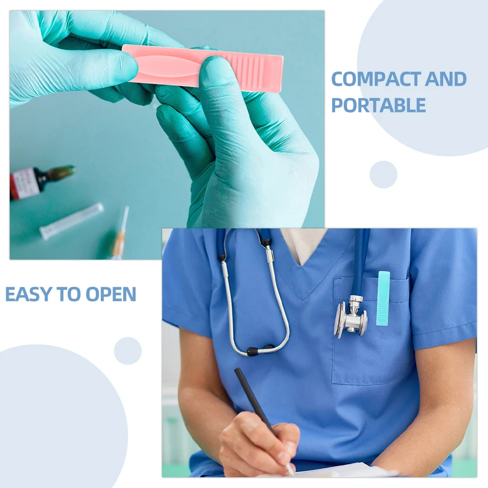 

3pcs Ampoule Opener Plastic Reusable Portable Groove Design Vial Breaker For Nurses Mini Bottle Opening Tool Hospital Supply