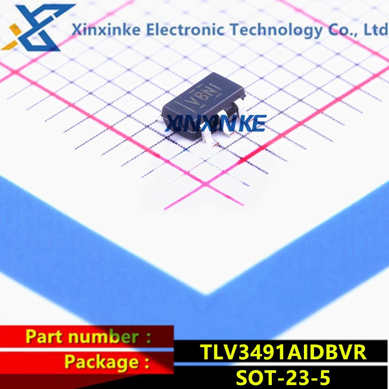 TLV3491AIDBVR Mark:VBNI SOT-23-5 Analog Comparators Single Nanopower Push-Pull Output Rail-to-Rail Brand New Original