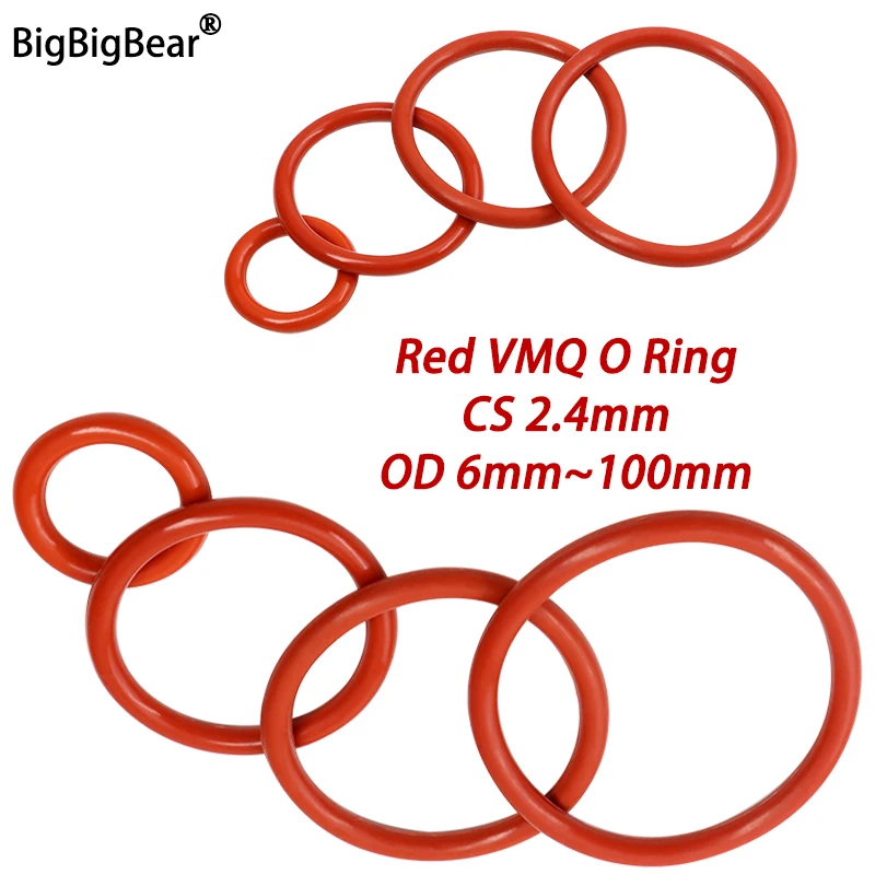 10/50Pcs Red Vmq O …