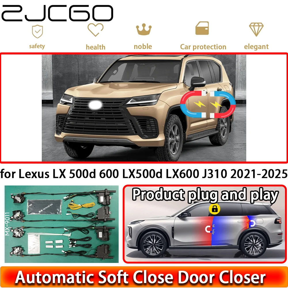 

Комплект доводчиков дверей ZJCGO для Lexus LX 500d 600 LX500d LX600 J310 2021-2025: система автоматического плавного закрывания дверей с функцией Easy Close