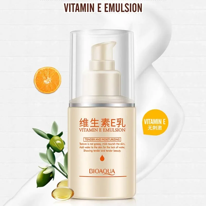 BIOAQUA Face Care Vitamin E Emulsion Face Cream Moisturizing Anti-Aging Anti Wrinkle Day or Night Face Cream