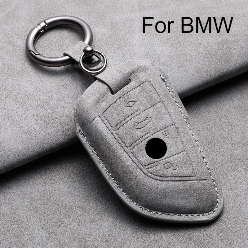 

Car Key Case Cover Shell For BMW F20 F10 F20 F30 F80 X1 X3 X5 X6 X7 G20 G30 G01 G02 G05 G11 1 3 5 7 Series Leather Car Keychain