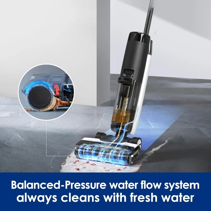 FlashDry Smart Cordless Wet Dry Vacuum Cleaner Long Runtime Great Self-cleaning Hot Air FlashDrying Dual-sided Edge Cleaning