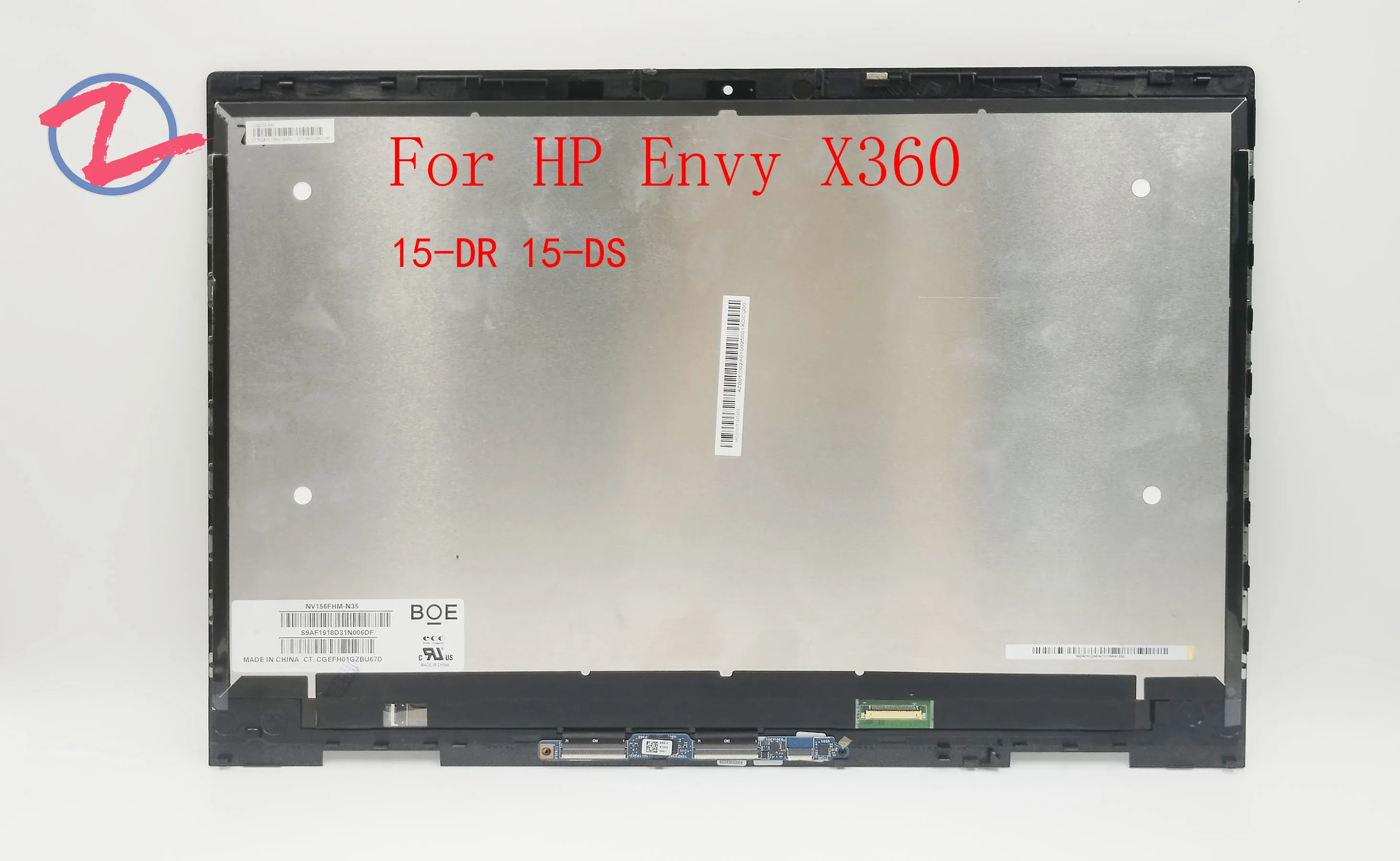 Montagem de display LCD portátil IPS, 15,6 ", N156HCA-EBA NV156FHM-N35 N156HCA-EBB, LP156WF9-SPL1, 1920x1080, 15-DR, 15-DS, 30 pinos