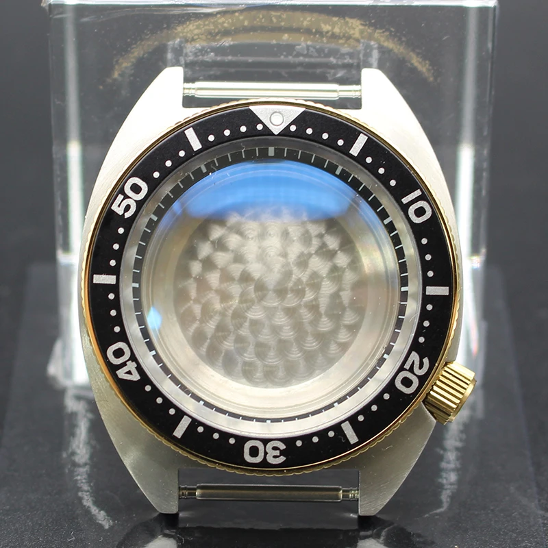 41 مللي متر nh35 اكسسوارات الساعات ل Seiko nh35 nh36 nh34 nh38 حركة 007 ساعة حافظة الياقوت الزجاج مع أصول حلقة وزارة الدفاع أذن البحر