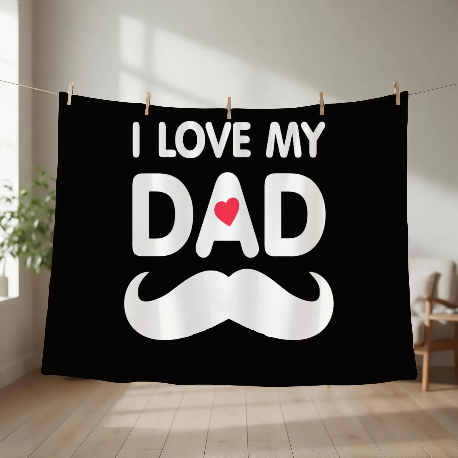 New i love my dad Throw Blanket