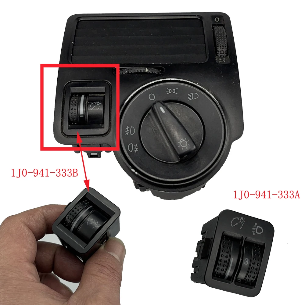 Interruptor de ajuste de altura/conector para vw bora golf 4 1j0-941-333a/1j0-941-333b