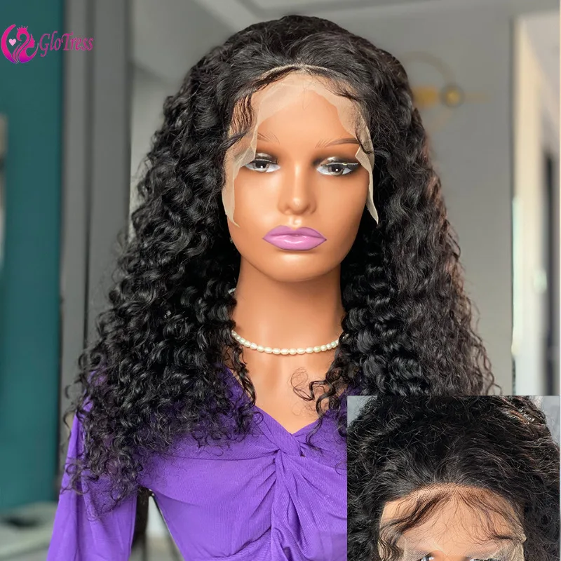 

High Quality 16-30inch 200 Density Water Wave 13x4 Transparent Lace Frontal Wig Virgin Human Hair Soft Easy to Style Best Choice