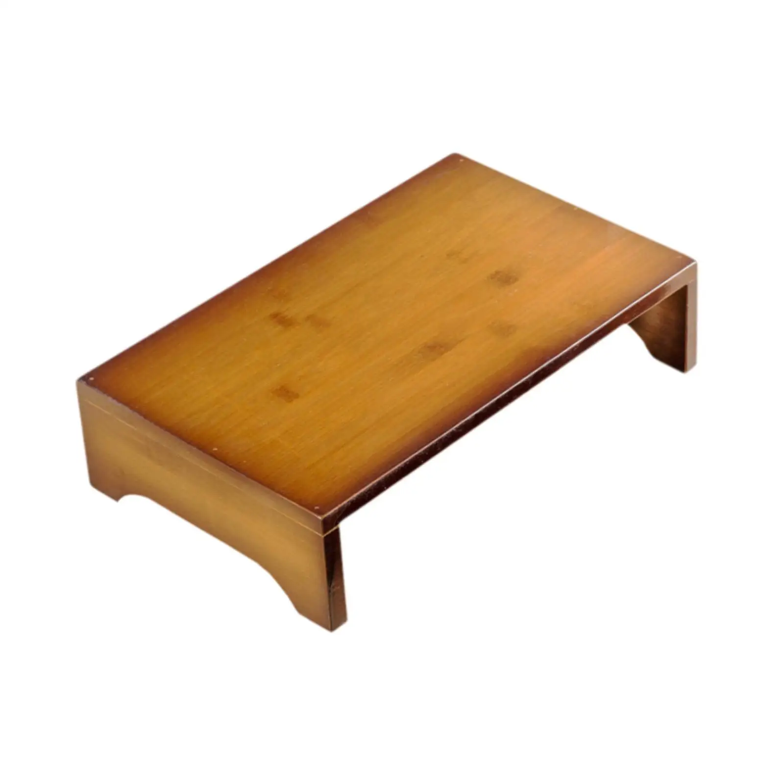 

Wood Low Stool Decorative Under Desk Footrest for Bathroom Bedroom Tatami