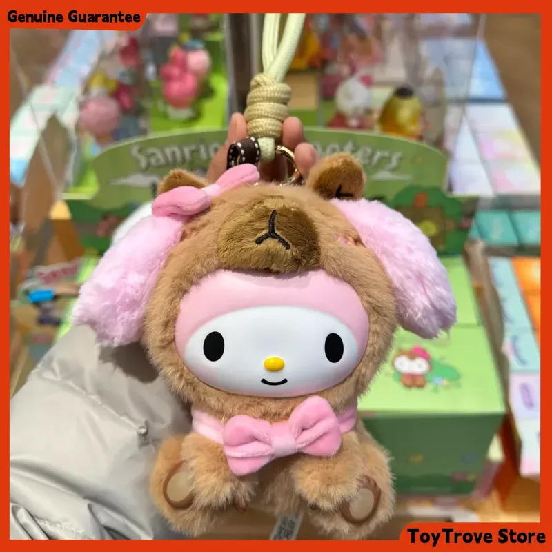 Персонажи Sanrio, буддийская капибара, серия слепая коробка, виниловое лицо, плюшевая аниме-фигурка Kt Cinnamoroll Melody Kuromi Pom Pom Purin