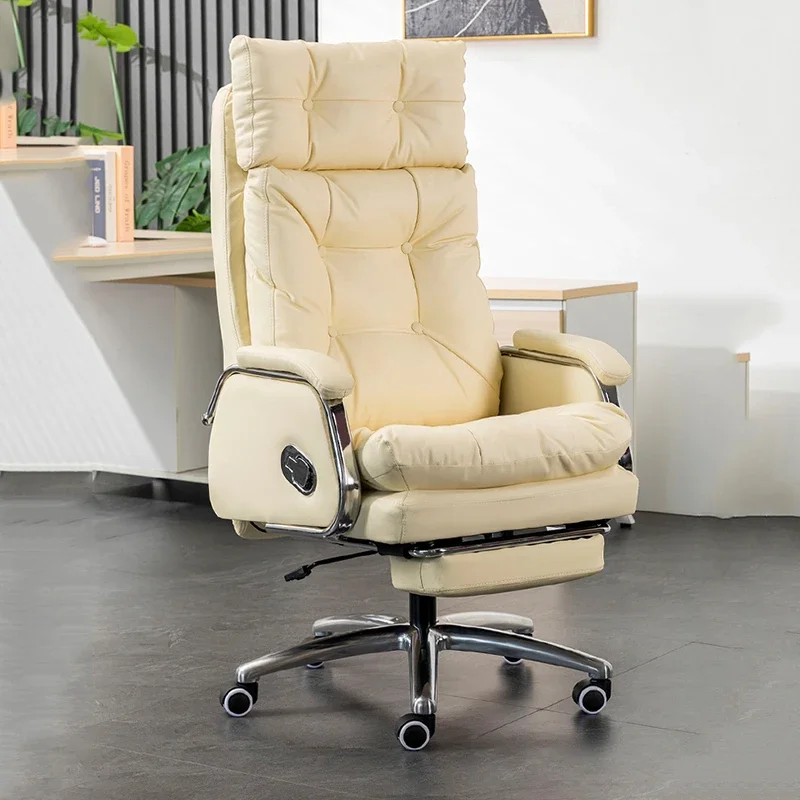 Modern Executive Office Chairs Lazy Comfy Armchair Lounge Cushion Reading Nordic Office  Wheels Cadeira Salon