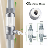 Aquarium CO2 Diffuser Observable Quick Insertion Anti Reflux CO2 External Nebulizer Fish Tank External CO2 Nebulizer Diffuser