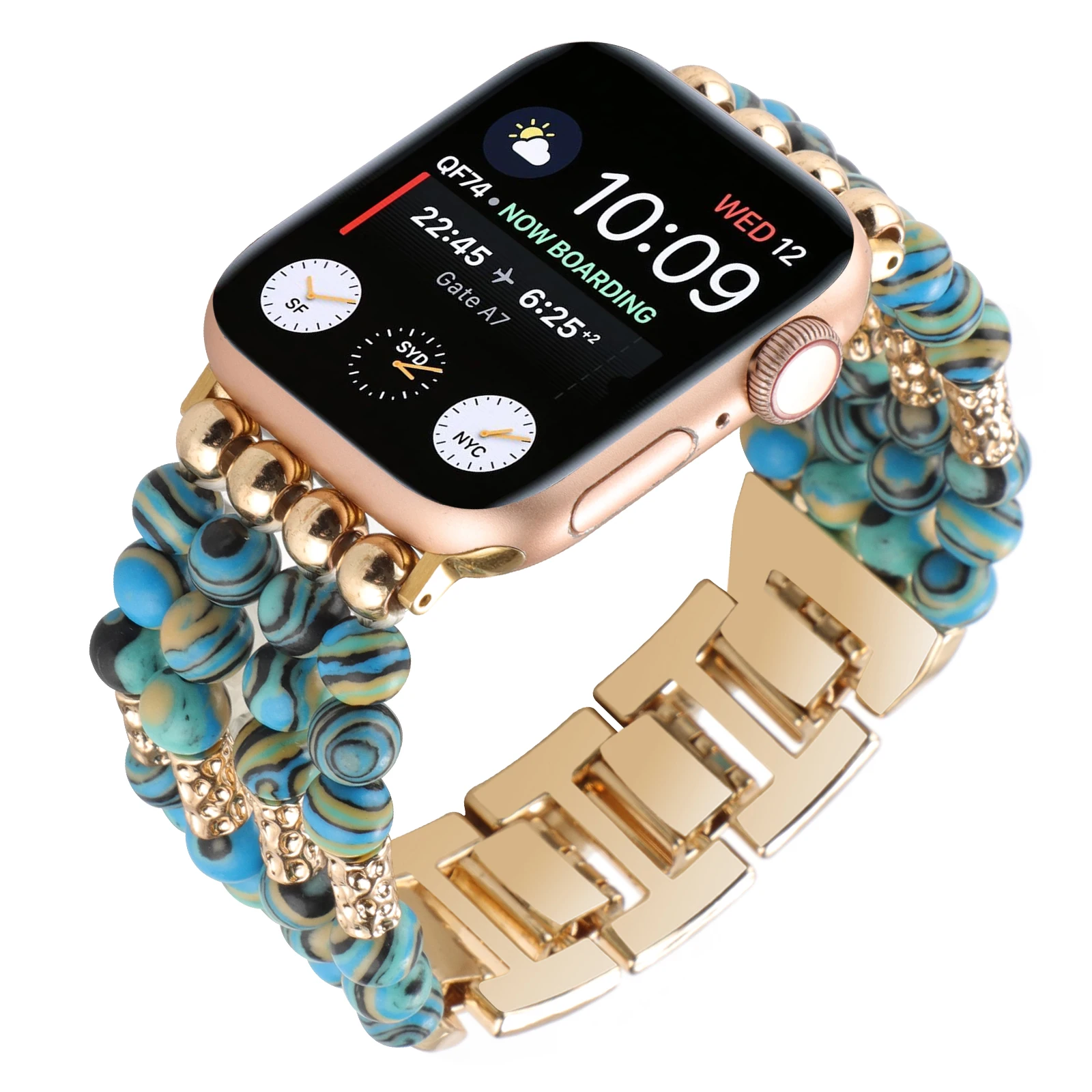 Metal strap for Apple watch band strainless steel bracelet chain for iwatch87654321SE Ultra 38 40 41 42 44 45 49mm Beaded wrist