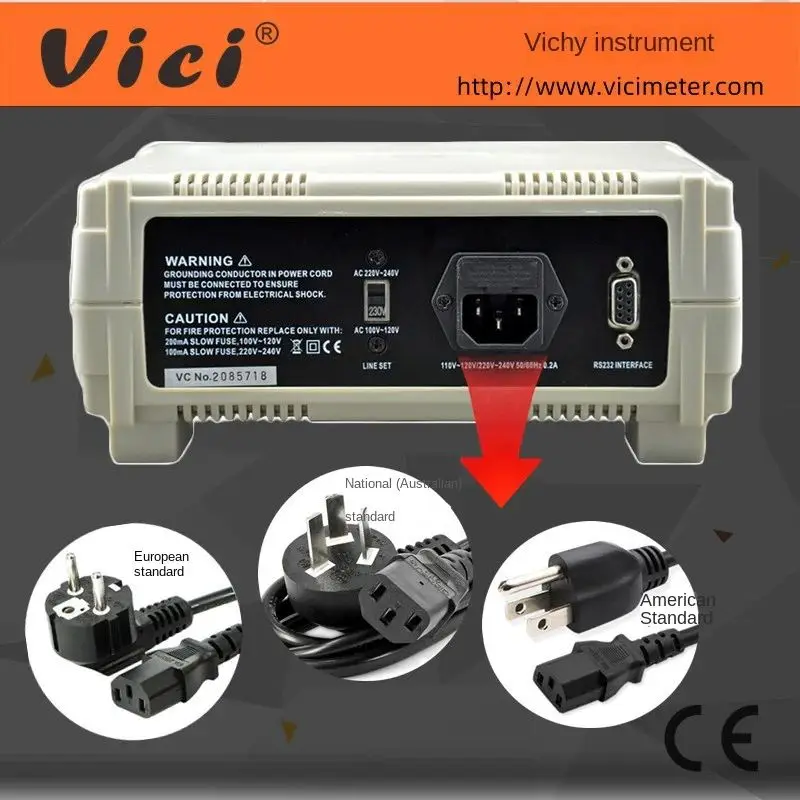 VICI VC8145 LCD Auto Range Multimetro Voltmeter Digital Bench Top Multimeter Temperature Meter Dual-display 80000