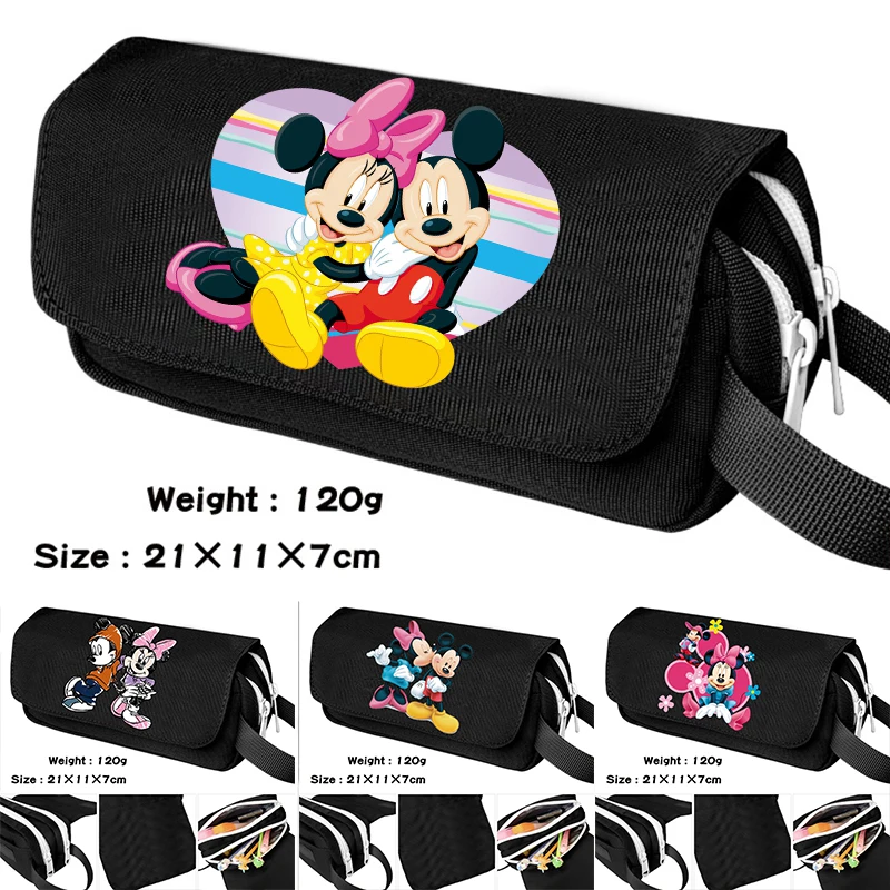 Disney Mickey Mouse astuccio ad alta capacità scatola di cancelleria cartone animato materiale scolastico studente piccolo articolo sacchetto di