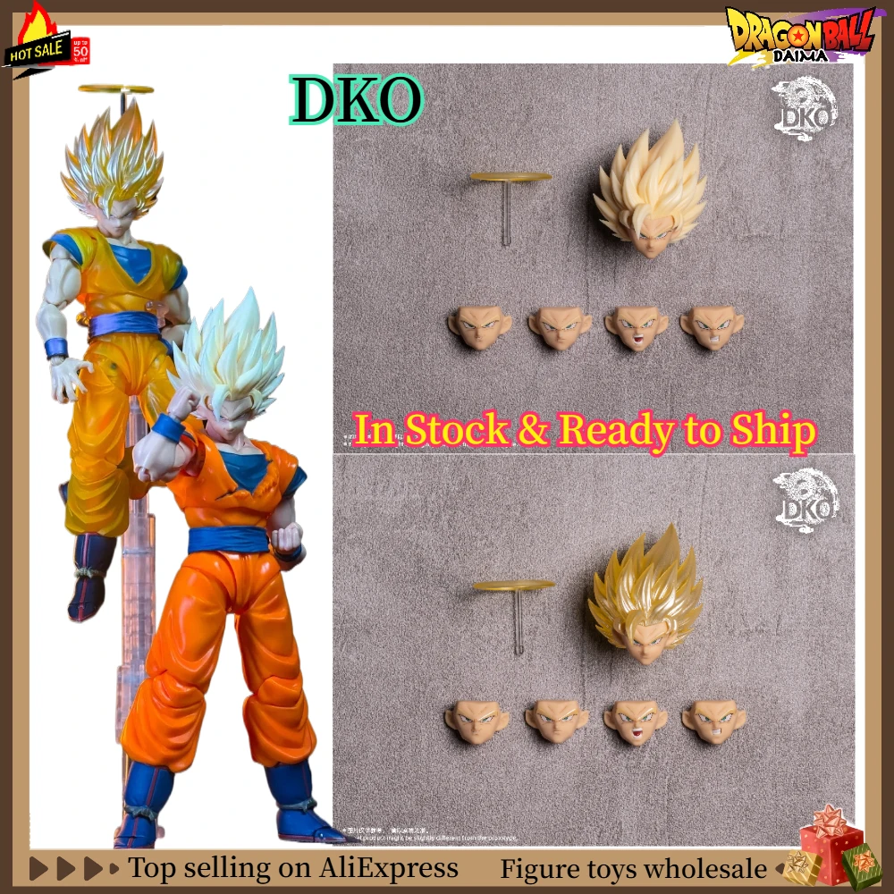 

【In Stock & Ready to Ship】DKO Dragon Ball Z SHF Super Saiyan 2 Lightning Awakening Son Goku Head Accessories Action Figure Toys