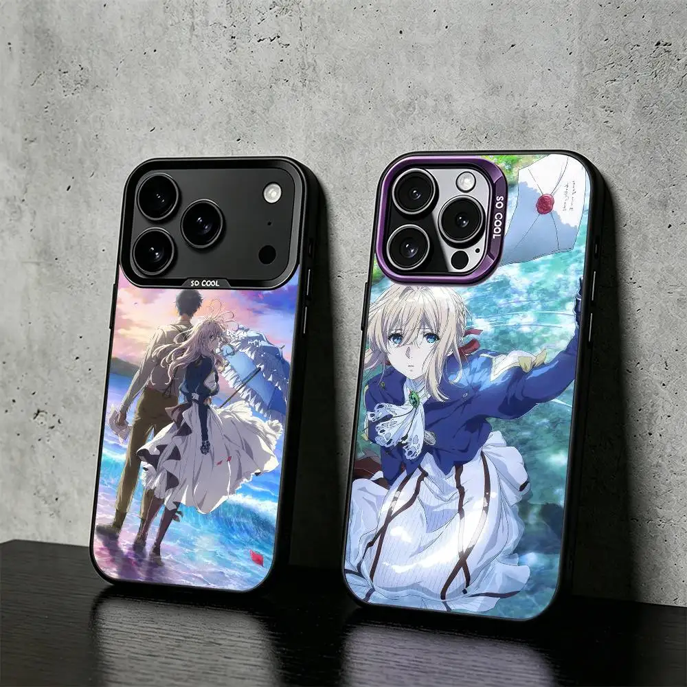 

Aesthetic Violet E-Evergarden Phone Case For iPhone 17,16,15,14,13,12,11 Plus,Pro Max,XS,Colored silver phone case