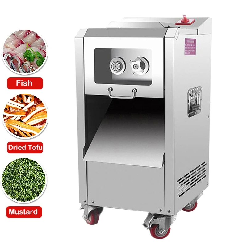 Meat Cutting Machine 2200W Commercial Stainless Steel Meat Cutter Slicer Electric Dicing Machine 220V