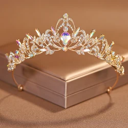 11 colors Bridal Headwear Full Of Baroque Atmosphere Classical Gold-colour Ladies' Crown For Wedding Bride And Girl Birthday