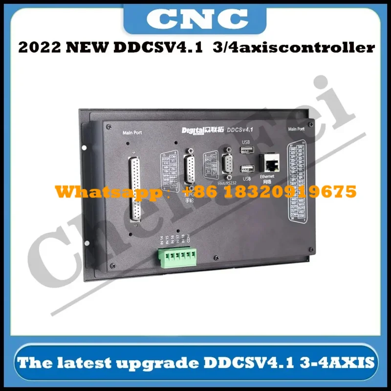 وحدة تحكم CNC DDCSV4.1 3/4 محور G كود لآلات الطحن مع عجلة عقارب MPG لإيقاف الطوارئ، تحل محل DDCSV3.1 mach3