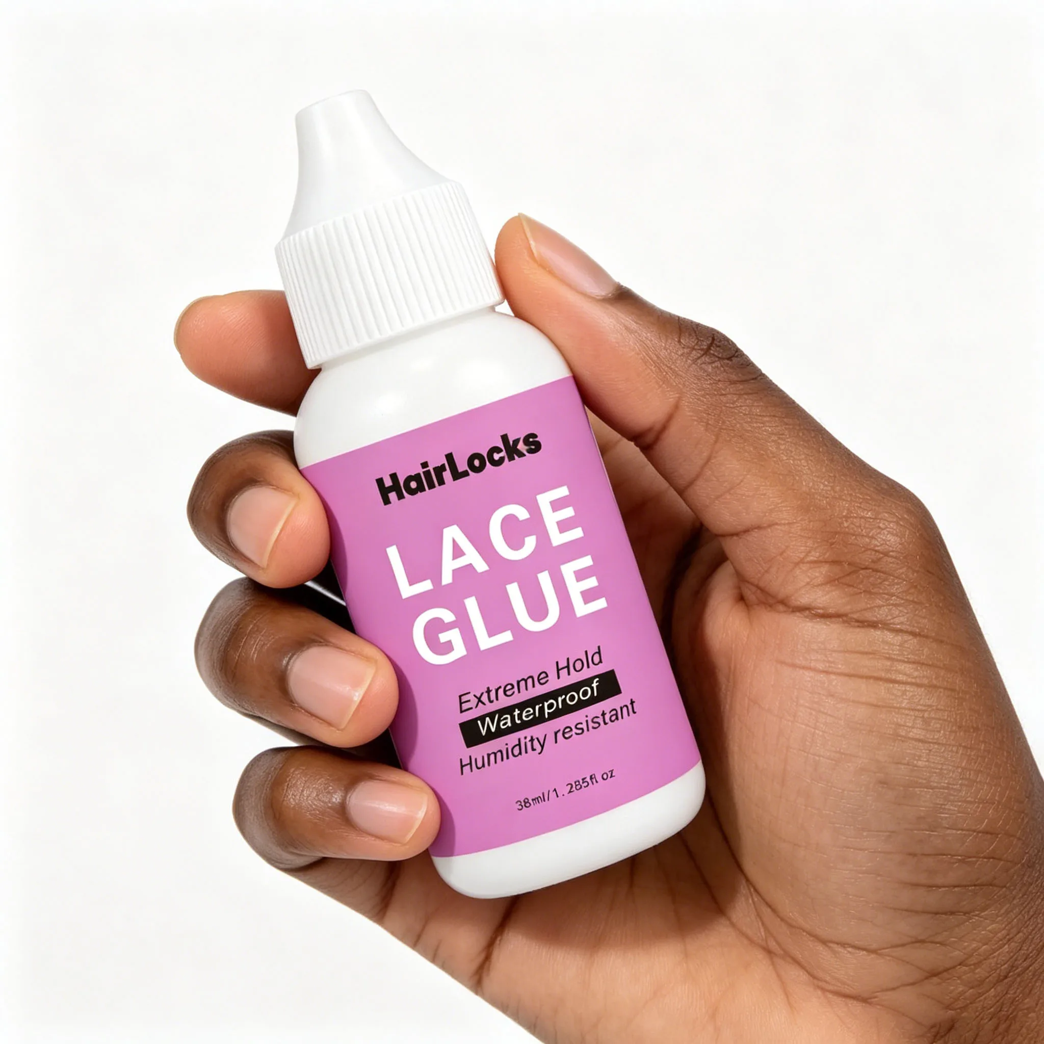 

HairLocks 38ml Lace Glue Extreme Hold Waterproof Humidity Resistant Adhesive for Lace Wig Toupee