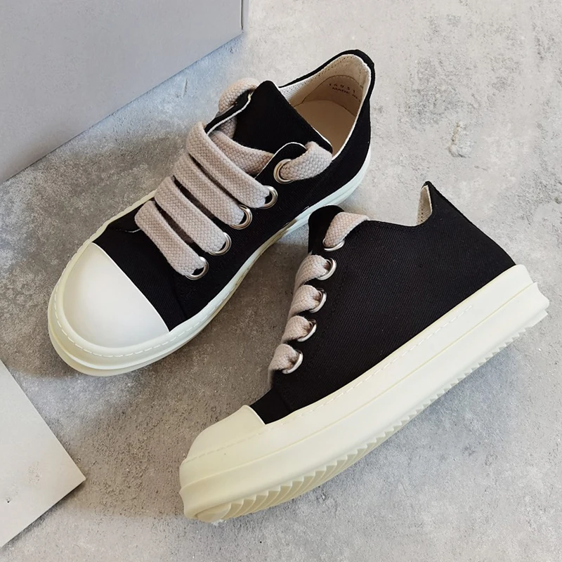 

Jumbo парусиновая обувь со шнурками, мужская обувь Ricks, черные однотонные низкие женские кроссовки, мужская повседневная обувь Owens на шнуровке