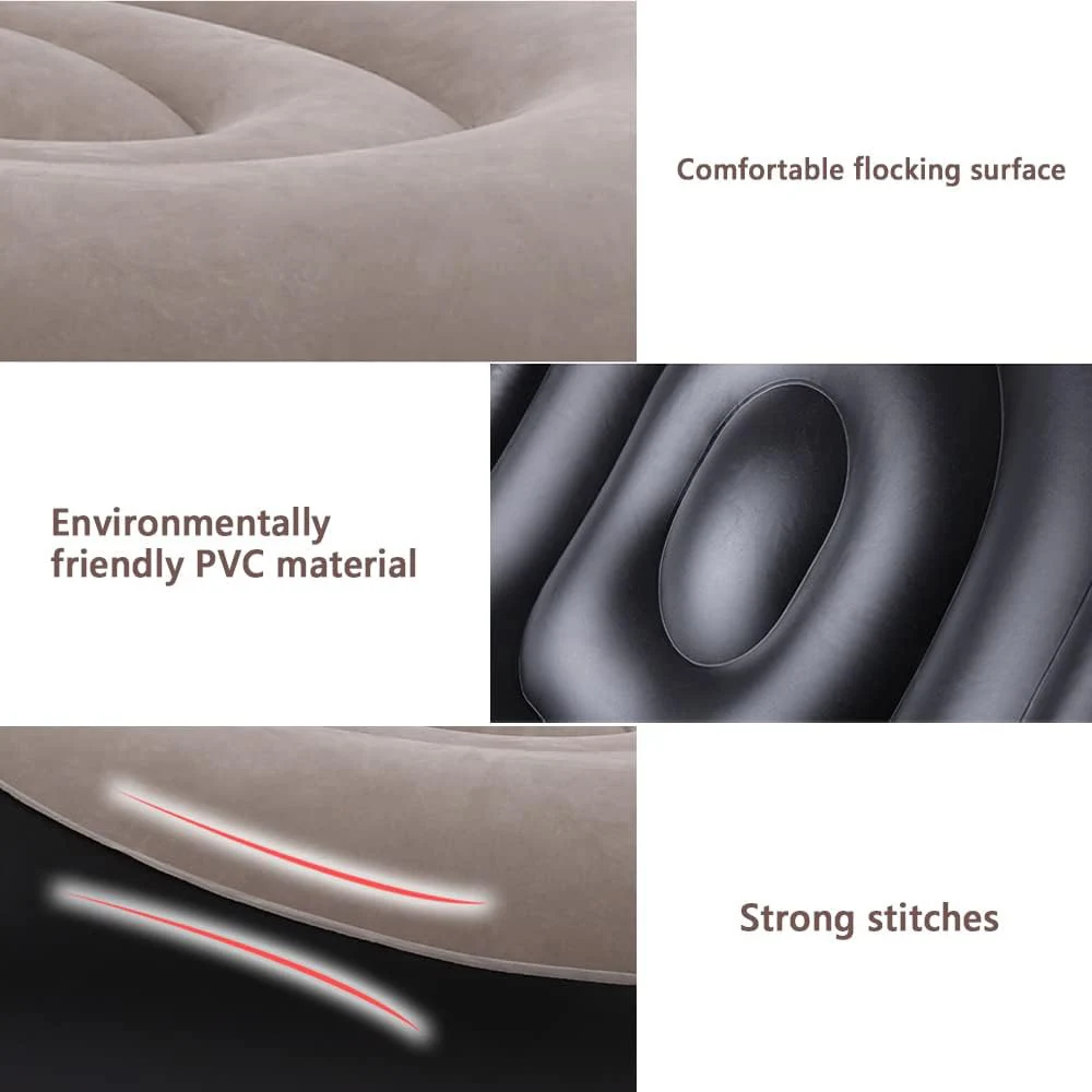 New Inflatable Plush Sofa For Lazy People Foldable Foot Sofa Bed Outdoor Convenient Lying Chair With Feet Bench Hot image 3