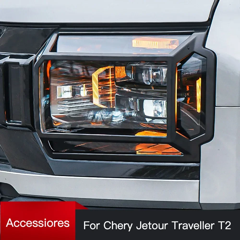 

cherryJetour Traveller T2 2023 2024 Jetour T2 Matte Black Headlight Cover Front Headlight Decoration Cover Accessories